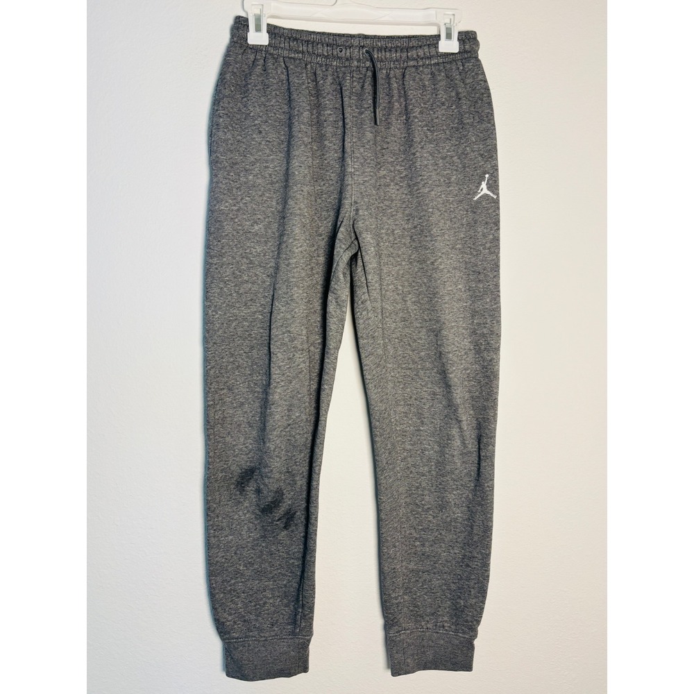 Jordan Boys XL Grey Heather Fleece Joggers Jumpman Sweatpants 13-15 Years